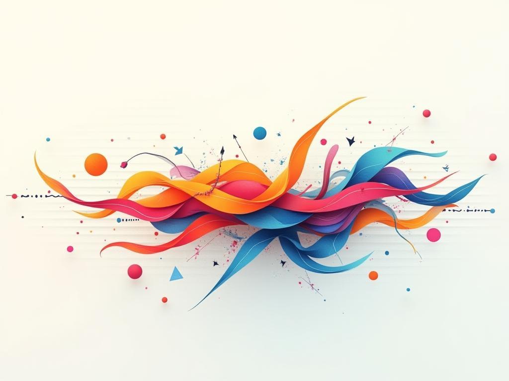 Representación gráfica abstracta de creatividad y diseño